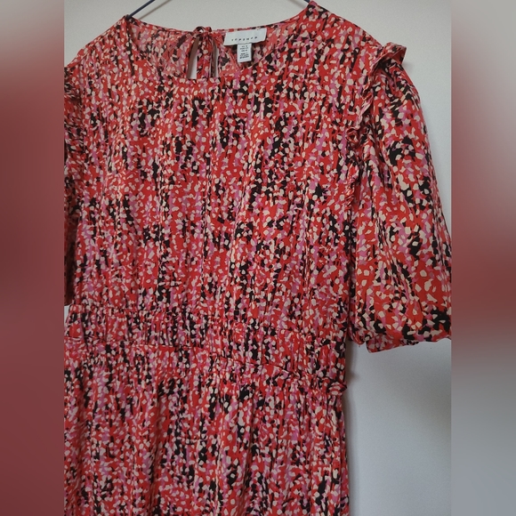 Topshop - Ruffled Open Back Dress - Size 12 - Picture 3 of 15